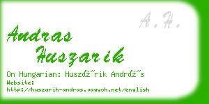 andras huszarik business card